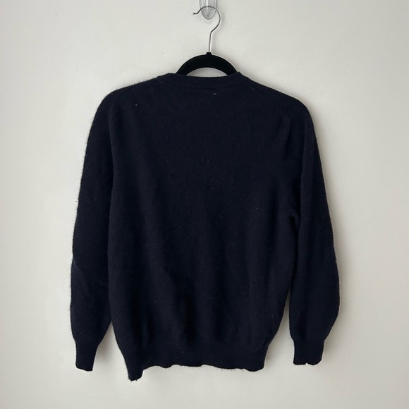 Zara dark blue 100% cashmere crew sweater - Picture 7 of 10